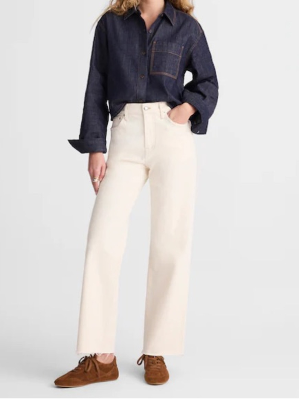Madewell The Perfect Vintage Wide-Leg
Crop Jean In Vintage Canvas Size 25